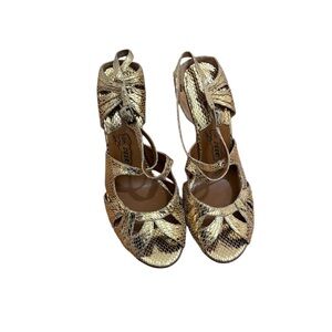 Oh Deer! Gold Women's Heels